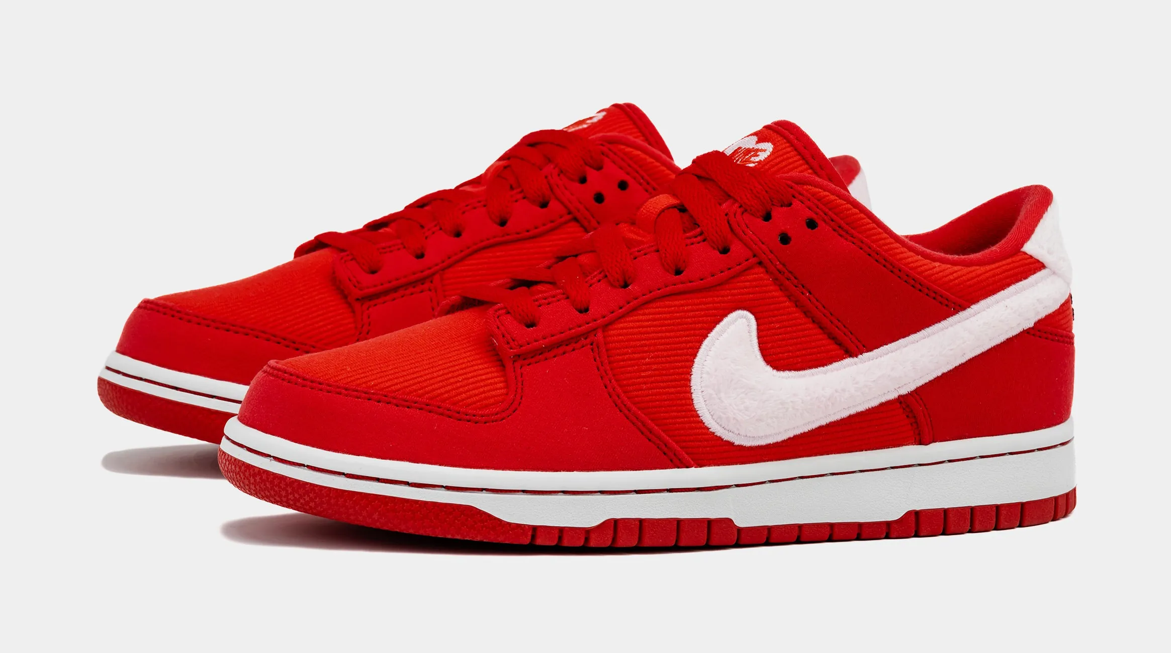 Dunk Low Valentines Day Grade School Lifestyle Shoes (Fire Red/Light Crimson/White/Pink Foam) Dunk collection