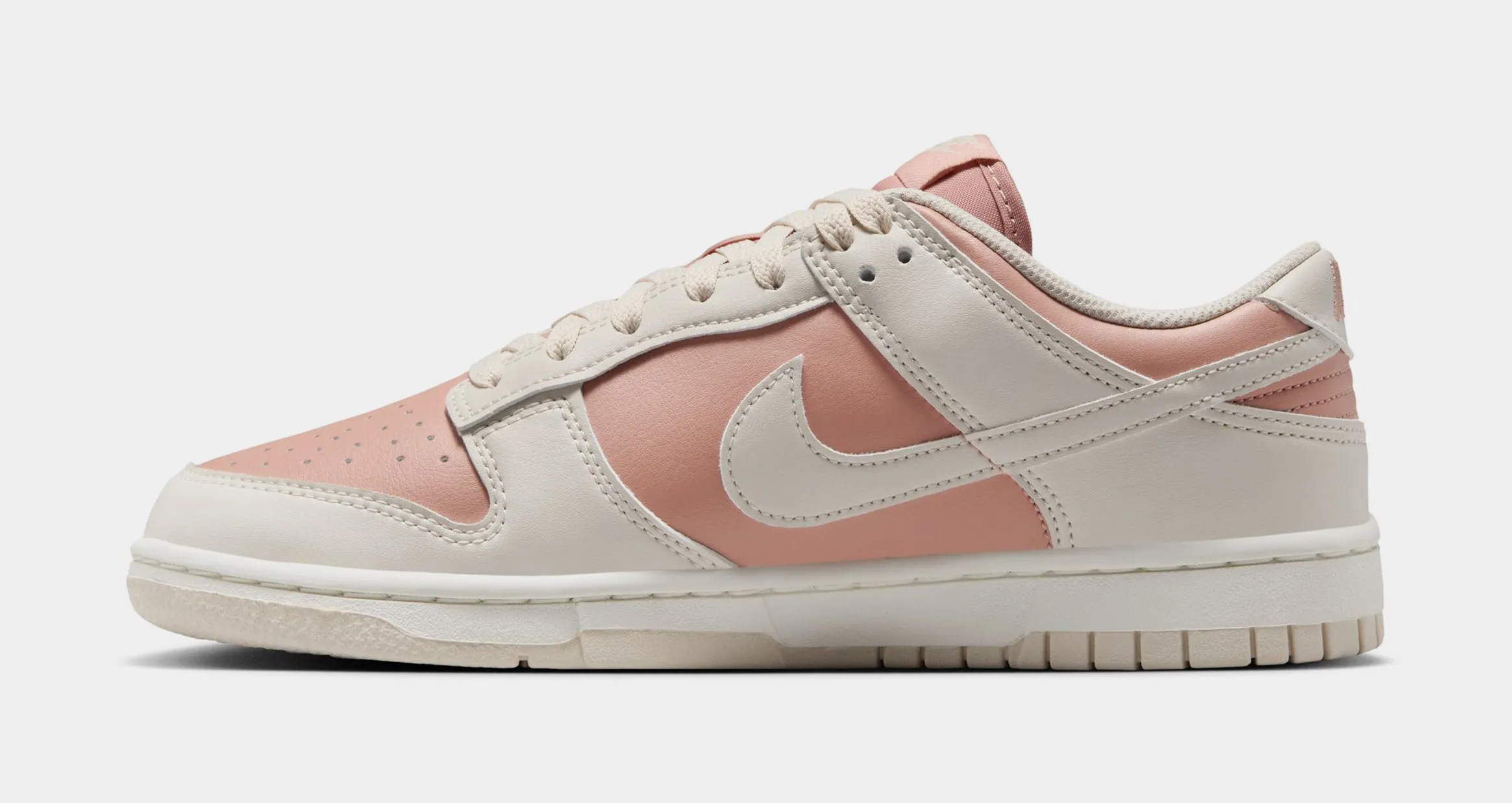 Dunk Low Womens Lifestyle Shoes (Particloe Pink/Light Orewood Brown) Dunk collection
