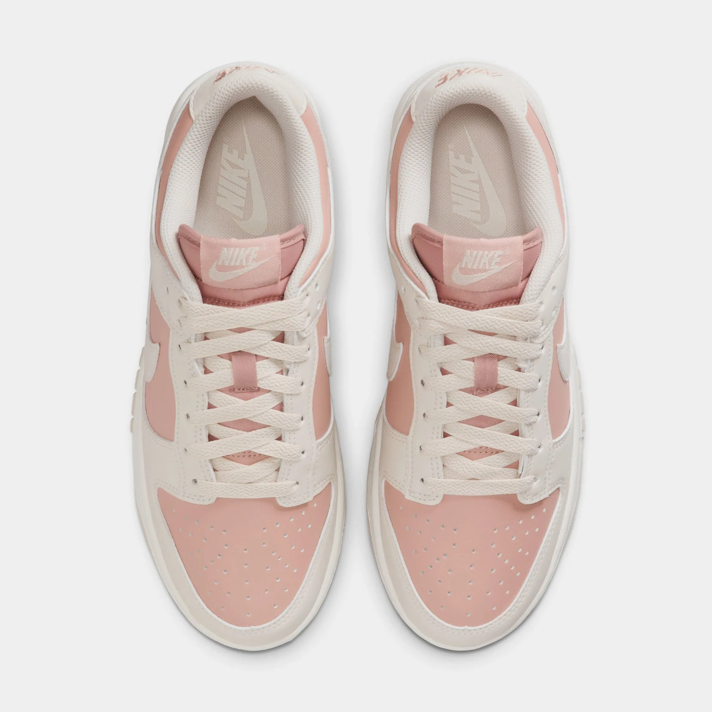 Dunk Low Womens Lifestyle Shoes (Particloe Pink/Light Orewood Brown) Dunk collection