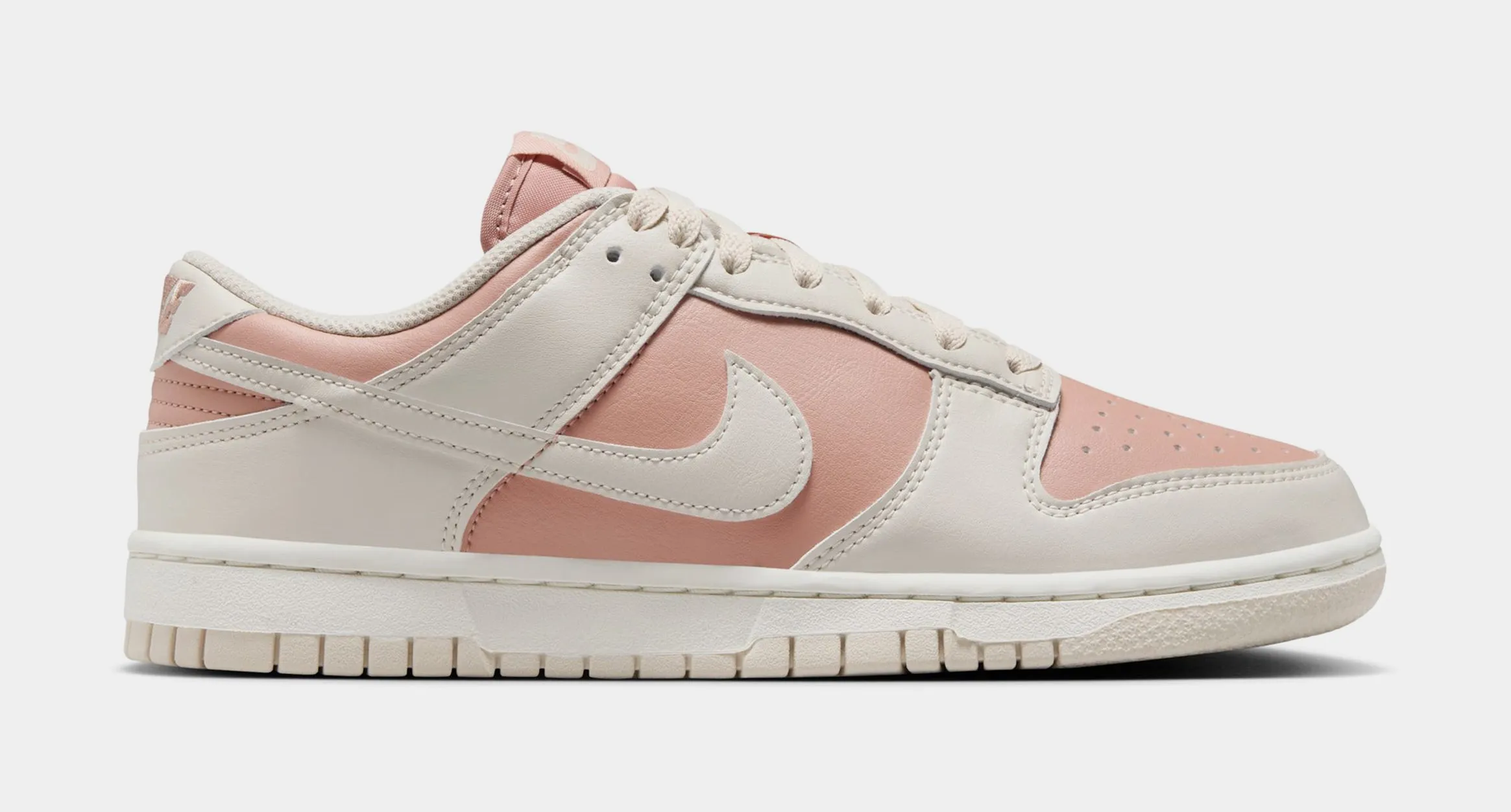 Dunk Low Womens Lifestyle Shoes (Particloe Pink/Light Orewood Brown) nike dunk classic design casual sneakers