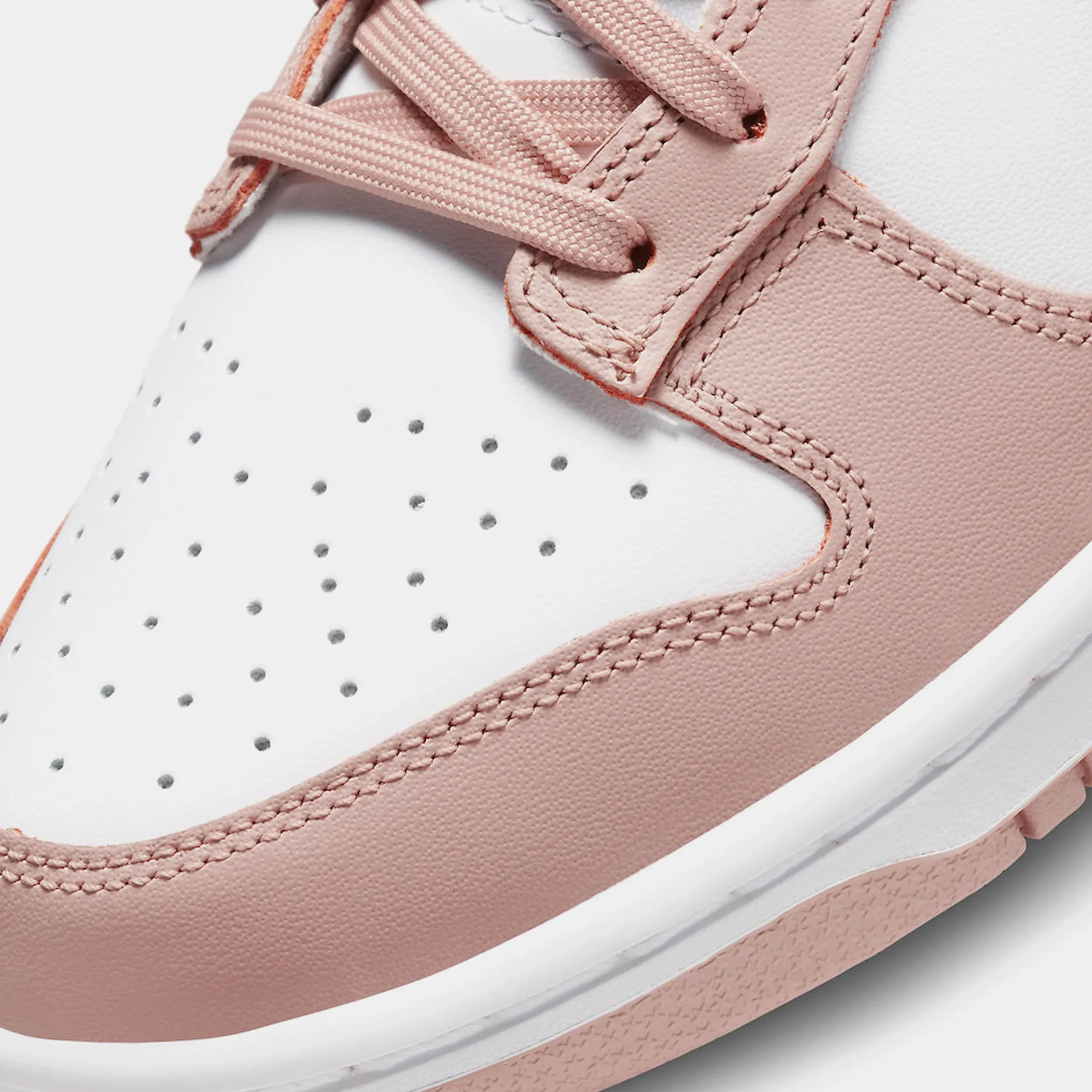 Dunk Low Womens Lifestyle Shoes (White/Rose Whisper) Dunk collection