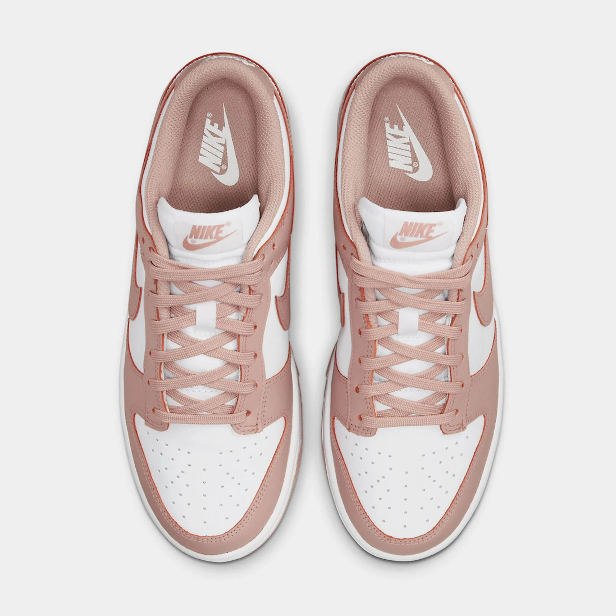 Dunk Low Womens Lifestyle Shoes (White/Rose Whisper) Dunk collection