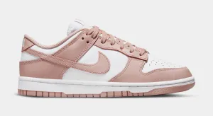 Dunk Low Womens Lifestyle Shoes (White/Rose Whisper) nike dunk classic design casual sneakers
