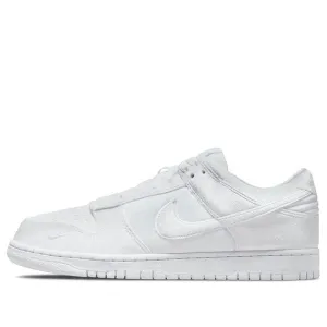 Dunk Low x Dover Street Market Triple White Nike Dunk sneakers inspired by basketball roots