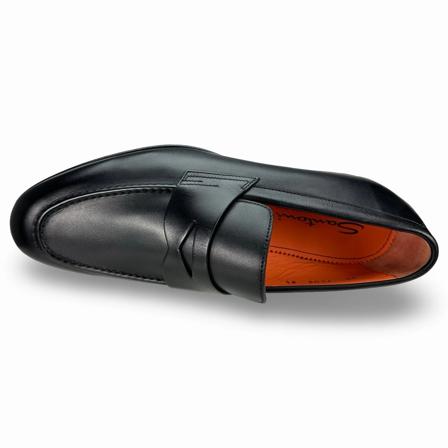 Edvin Dress Penny Loafer Santoni handcrafted leather footwear