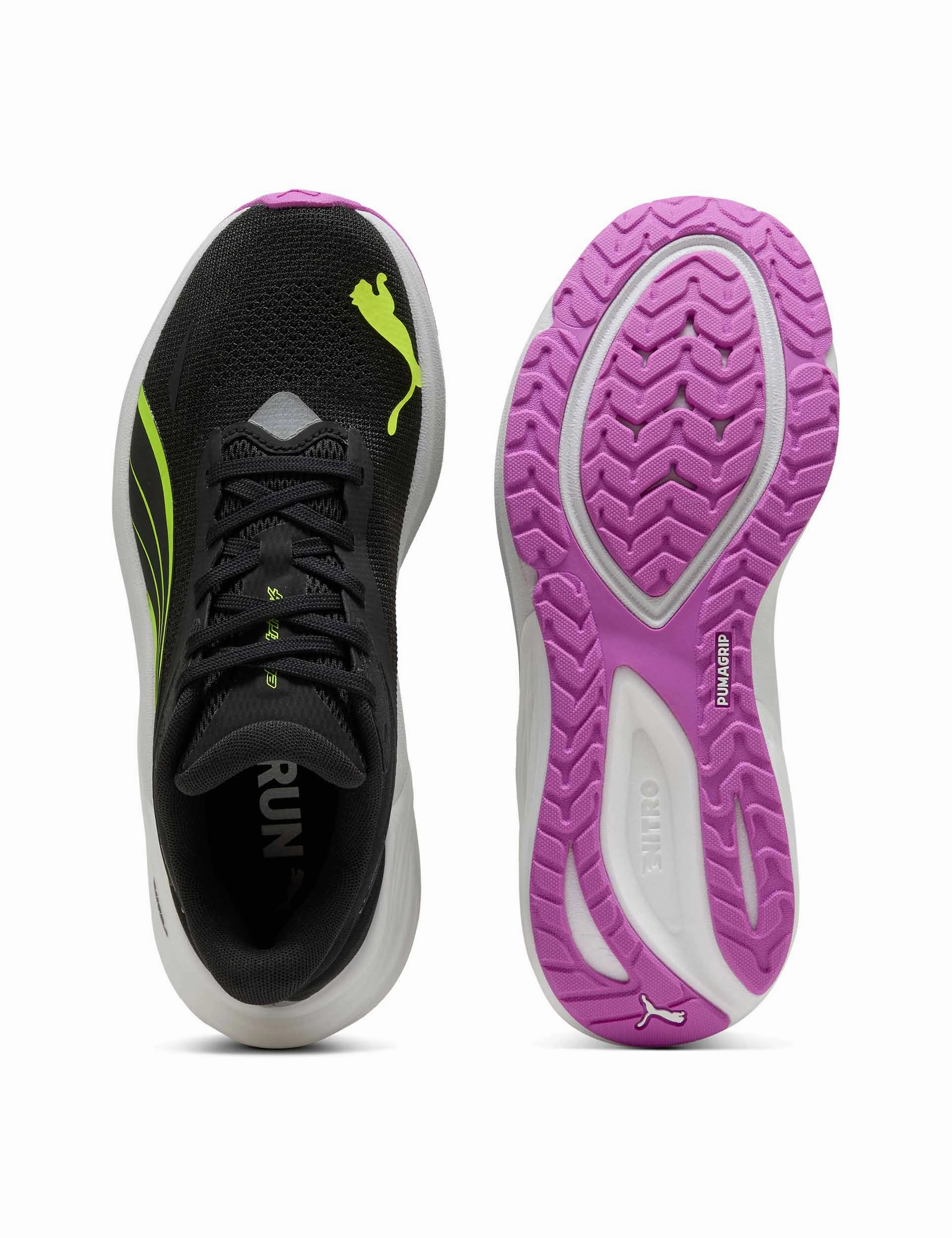 Electrify NITRO 4 Running Shoes - Black/Yellow Alert Puma women's stylish sport footwear