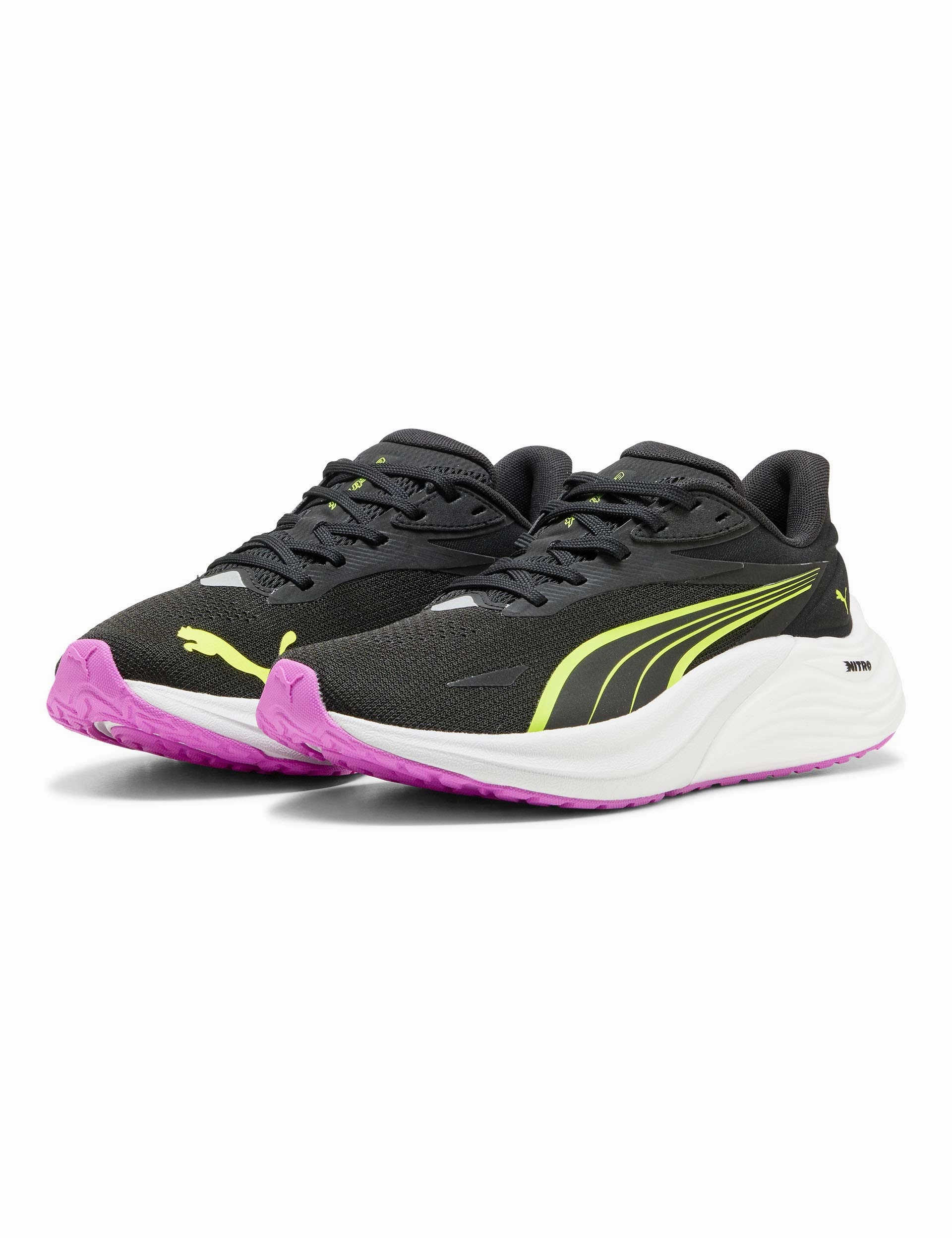 Electrify NITRO 4 Running Shoes - Black/Yellow Alert Puma women's stylish sport footwear