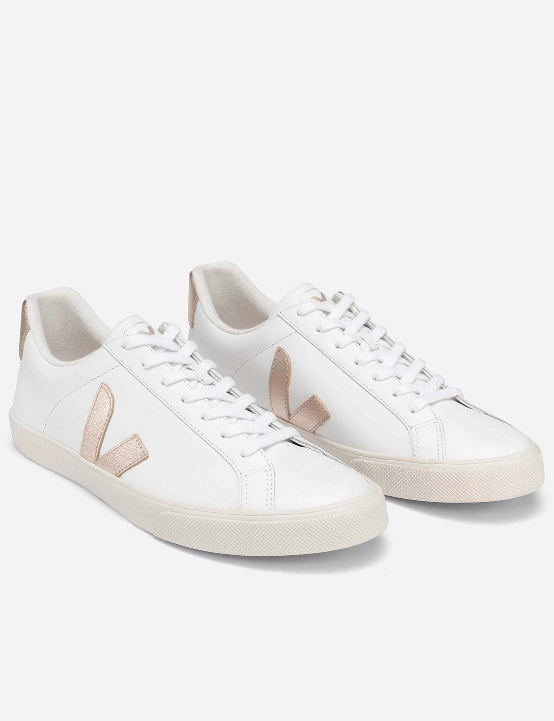 Esplar Leather - White Platine Veja women's trendy casual shoes