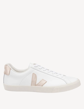 Esplar Leather - White Platine Veja womens shoes with sustainable materials