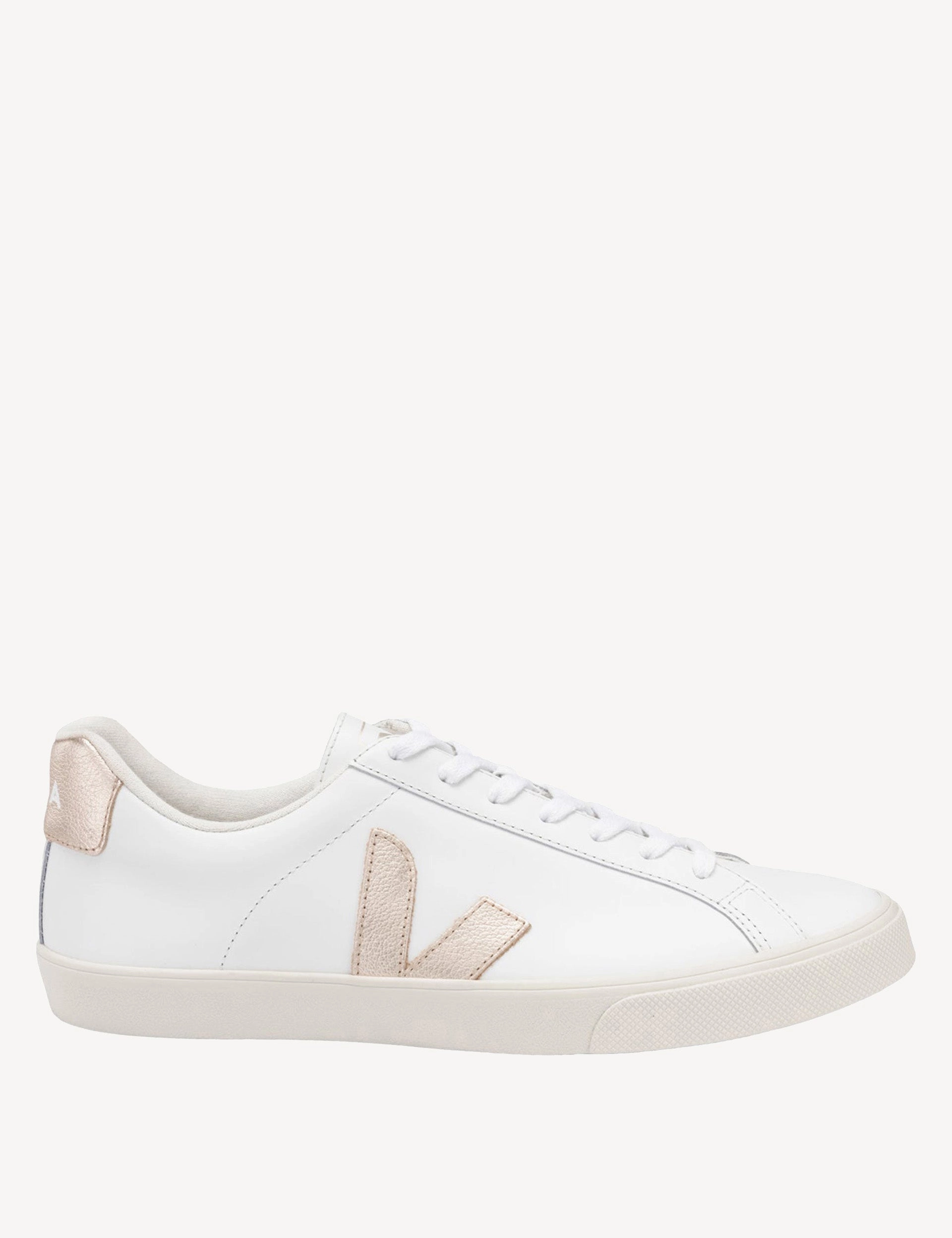 Esplar Leather - White Platine Veja womens shoes with sustainable materials