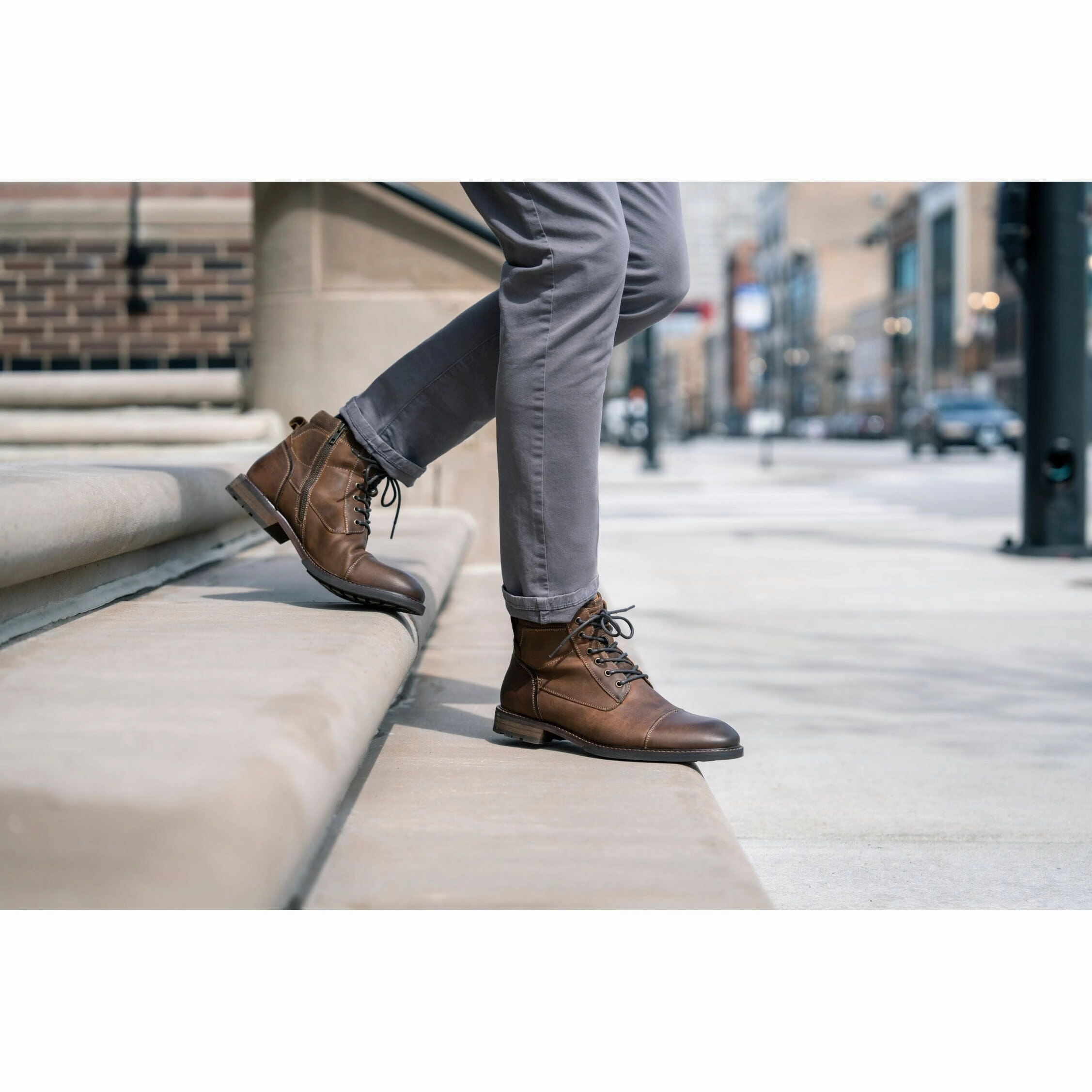 FLORSHEIM LODGE CAP TOE LACE BOOT Florsheim classic dress shoes