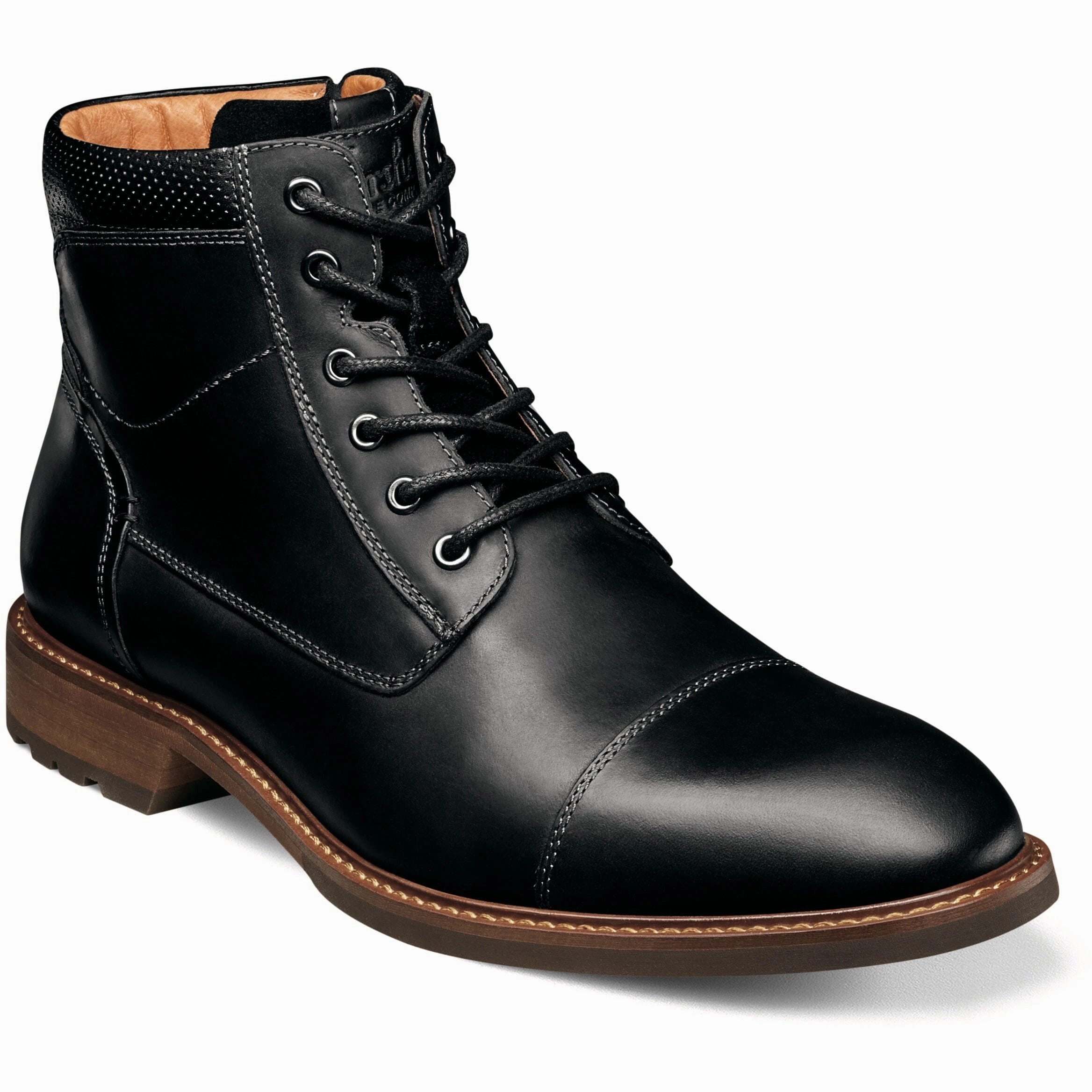FLORSHEIM LODGE CAP TOE LACE BOOT Florsheim classic dress shoes