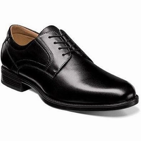 FLORSHEIM MIDTOWN PLAIN TOE OXFORD BLACK MEDIUM AND WIDE Florsheim dress shoes for men with timeless design