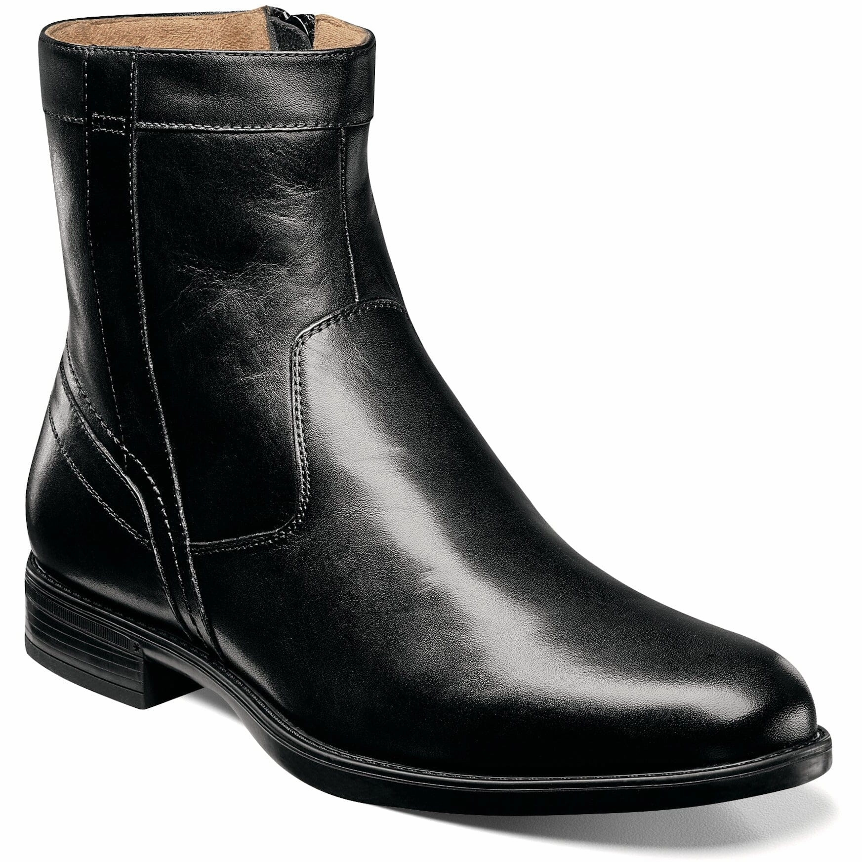 FLORSHEIM MIDTOWN PLAIN TOE ZIPPER BOOT MEDIUM AND WIDE Florsheim dress shoes for men with timeless design