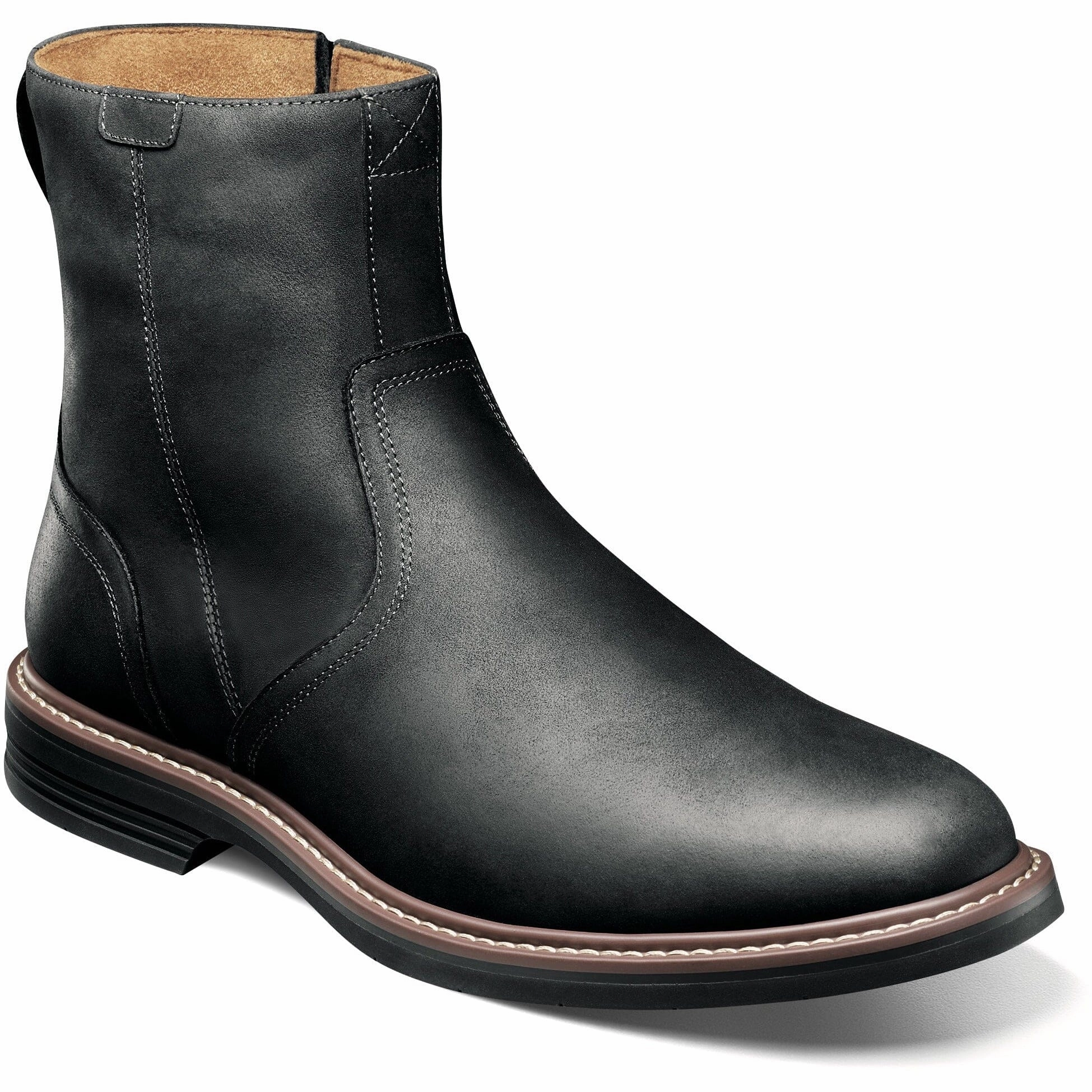 FLORSHEIM NORWALK PLAIN TOE SIDE ZIP BOOT MEDIUM AND WIDE Florsheim classic dress shoes