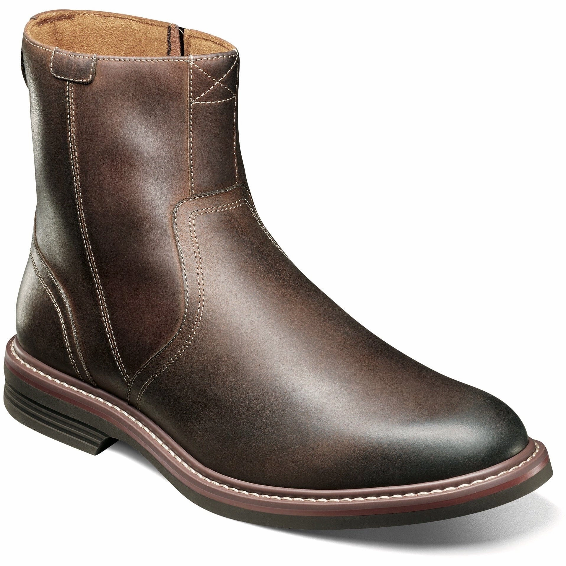 FLORSHEIM NORWALK PLAIN TOE SIDE ZIP BOOT MEDIUM AND WIDE Florsheim dress shoes for men with timeless design