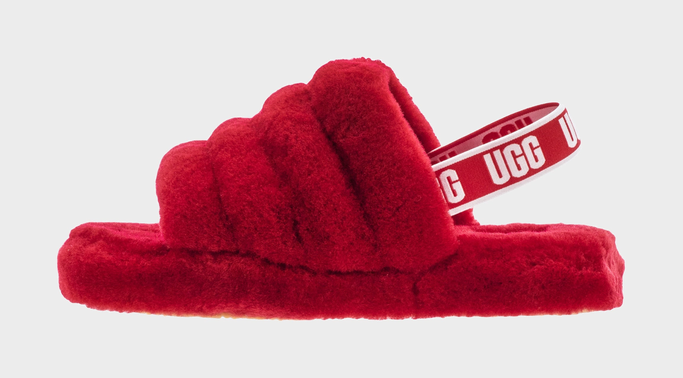 Fluff Yeah Grade School Slide on Sandals (Red) Ugg Mini Boot Styles
