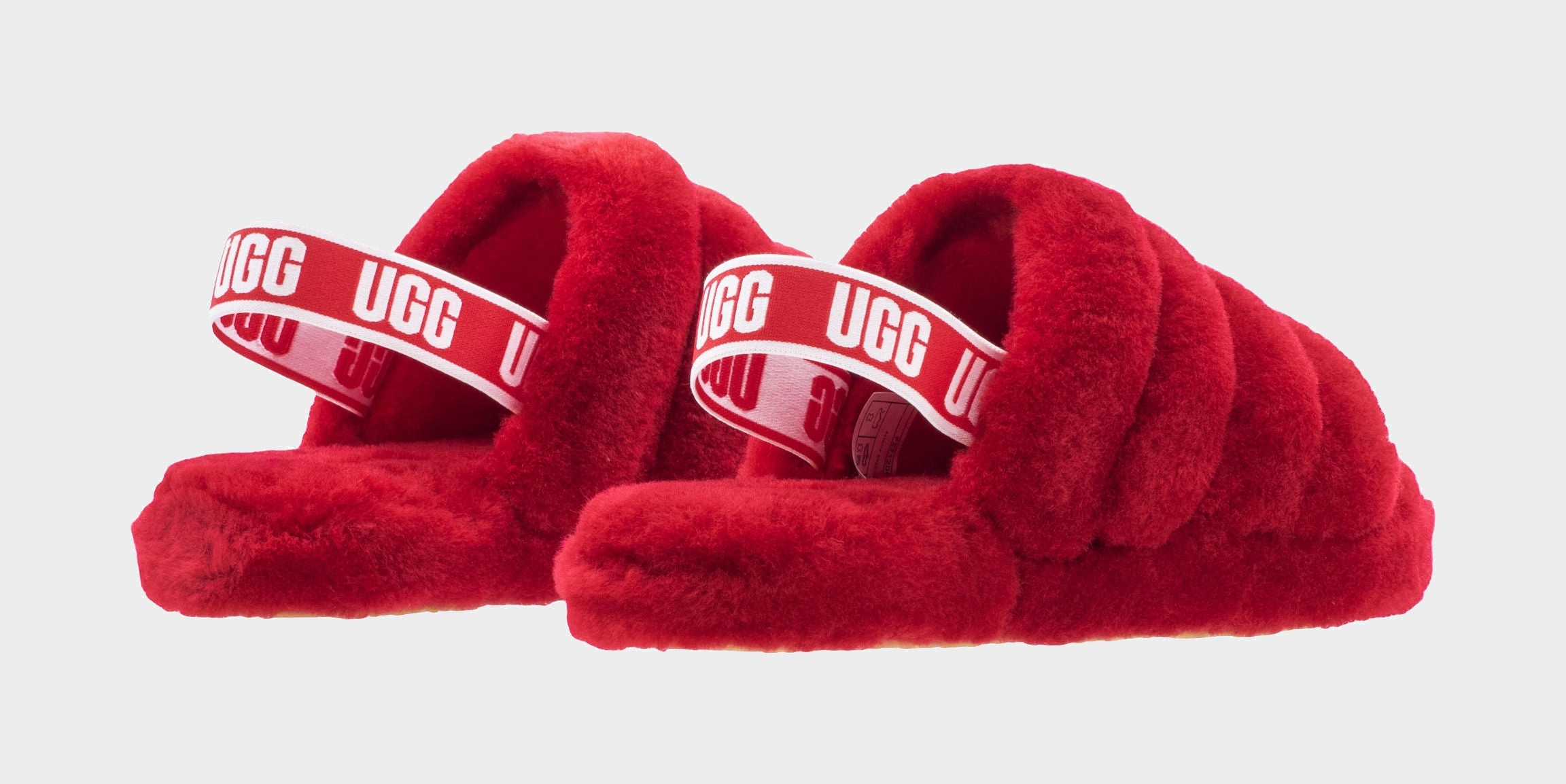 Fluff Yeah Grade School Slide on Sandals (Red) Ugg Mini Boot Styles