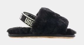 Fluff Yeah Toddler Slide Sandal (Black) ugg classic tasman slippers warm and durable