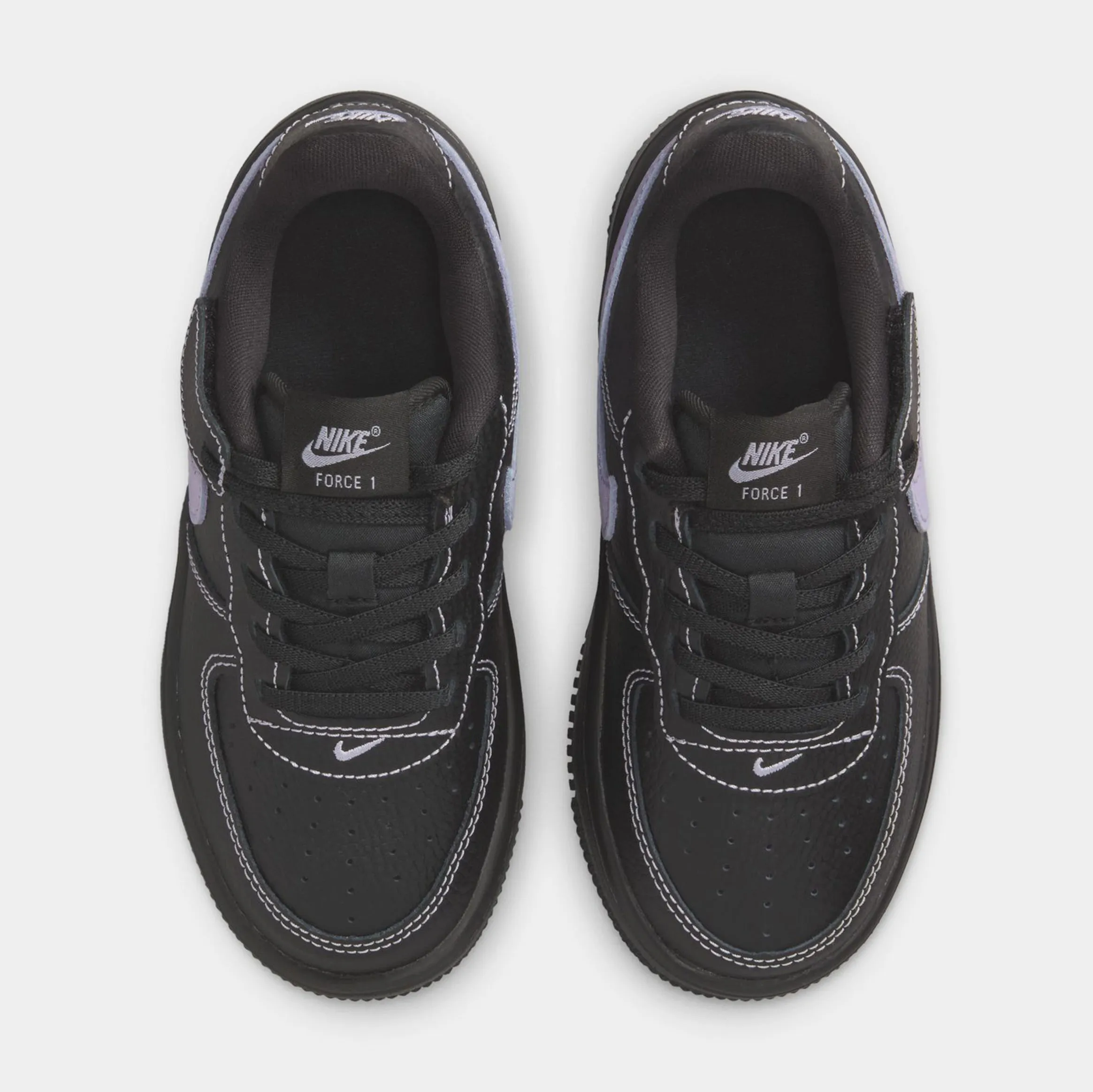 Force 1 Low Easy On Preschool Lifestyle Shoes (Black/Hydrangeas) Nike Max 95 versions