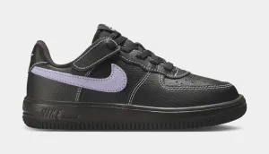 Force 1 Low Easy On Preschool Lifestyle Shoes (Black/Hydrangeas) nike air force 1 timeless streetwear shoes