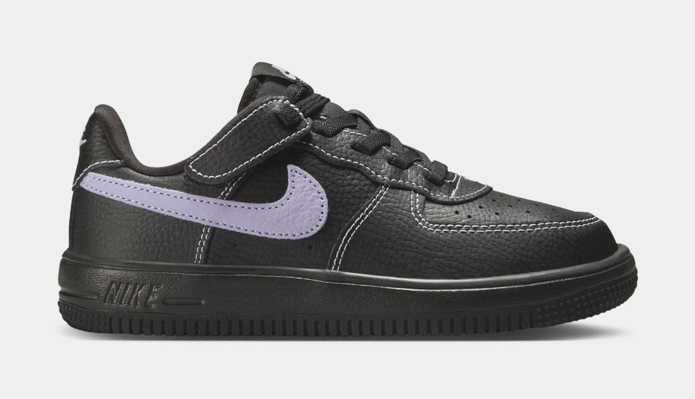 Force 1 Low Easy On Preschool Lifestyle Shoes (Black/Hydrangeas) nike air force 1 timeless streetwear shoes