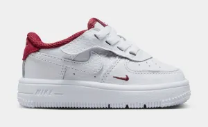Force 1 Low LV8 EasyOn Infant Toddler Lifestyle Shoes (White/Team Red/White) nike air force 1 timeless streetwear shoes