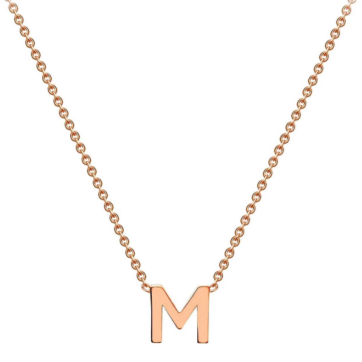 Forever Jewellery Petite Initial Letter 9ct Rose Gold Necklaces