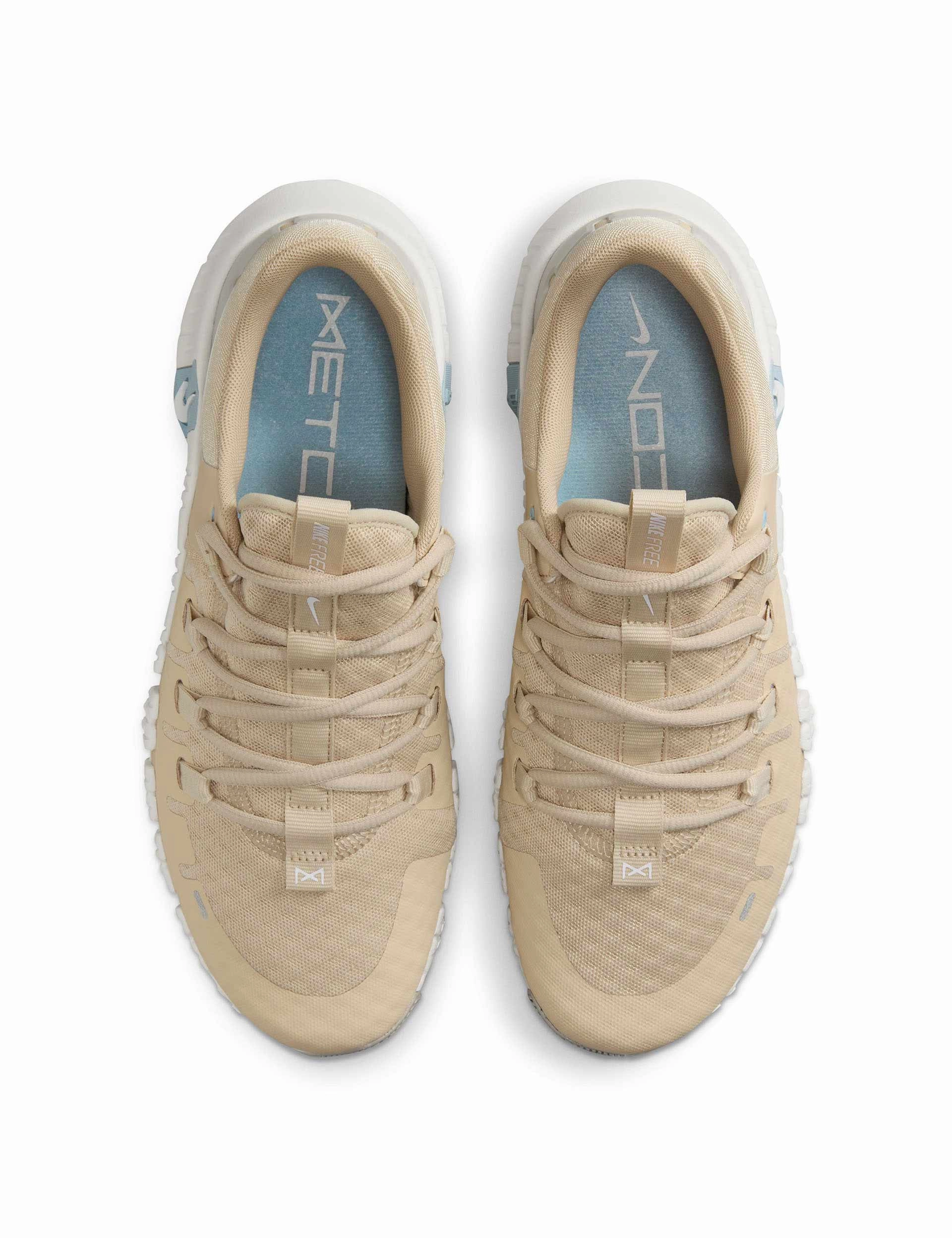 Free Metcon 5 Shoes - Sanddrift/White/Phantom/Light Iron Ore Nike women's stylish athletic footwear