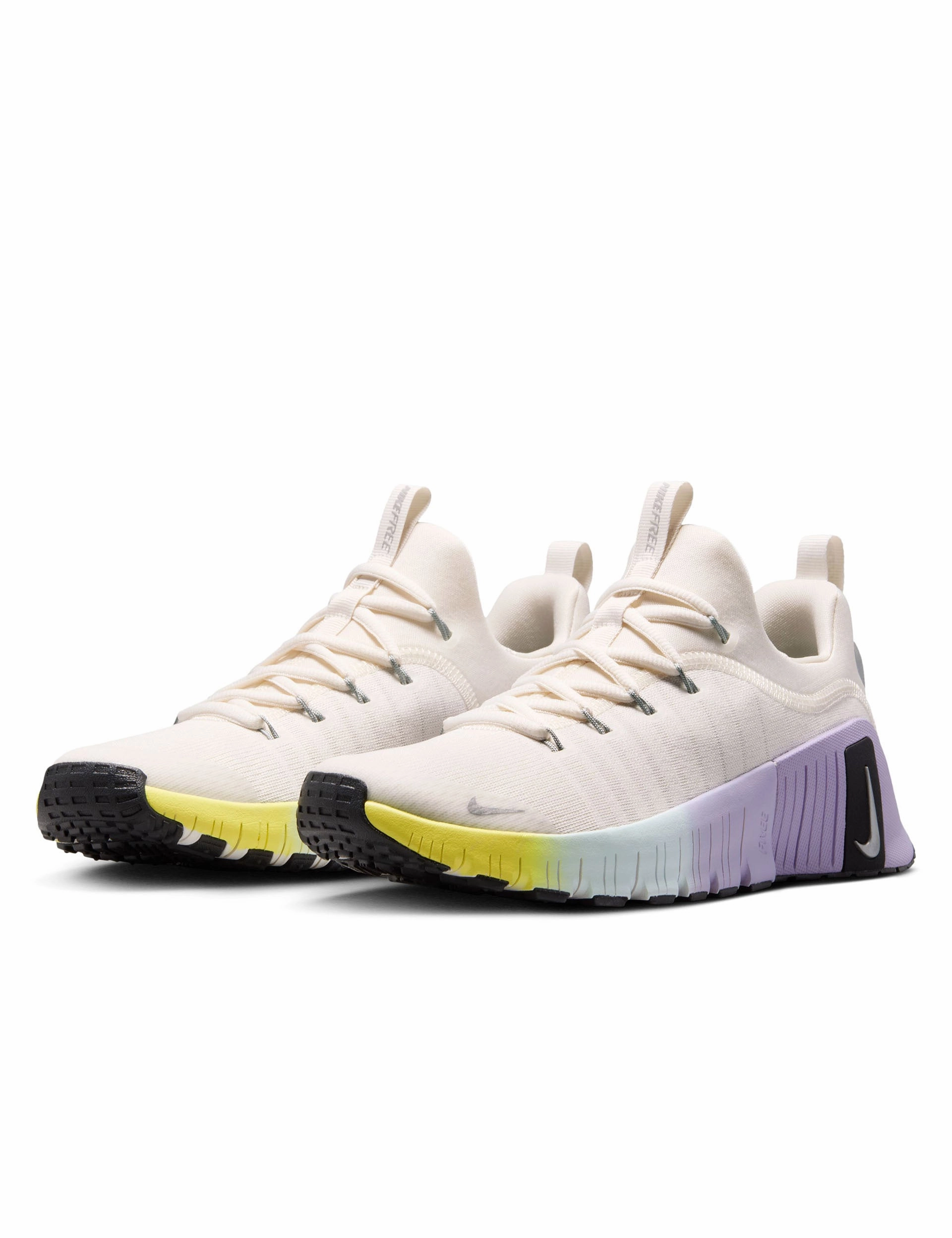 Free Metcon 6 SE Shoes - Phantom/Black/Hydrangeas/Metallic Silver Nike women's stylish athletic footwear