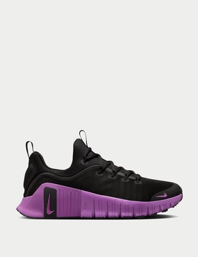 Free Metcon 6 Shoes - Black/Vivid Purple Nike womens shoes with sleek design