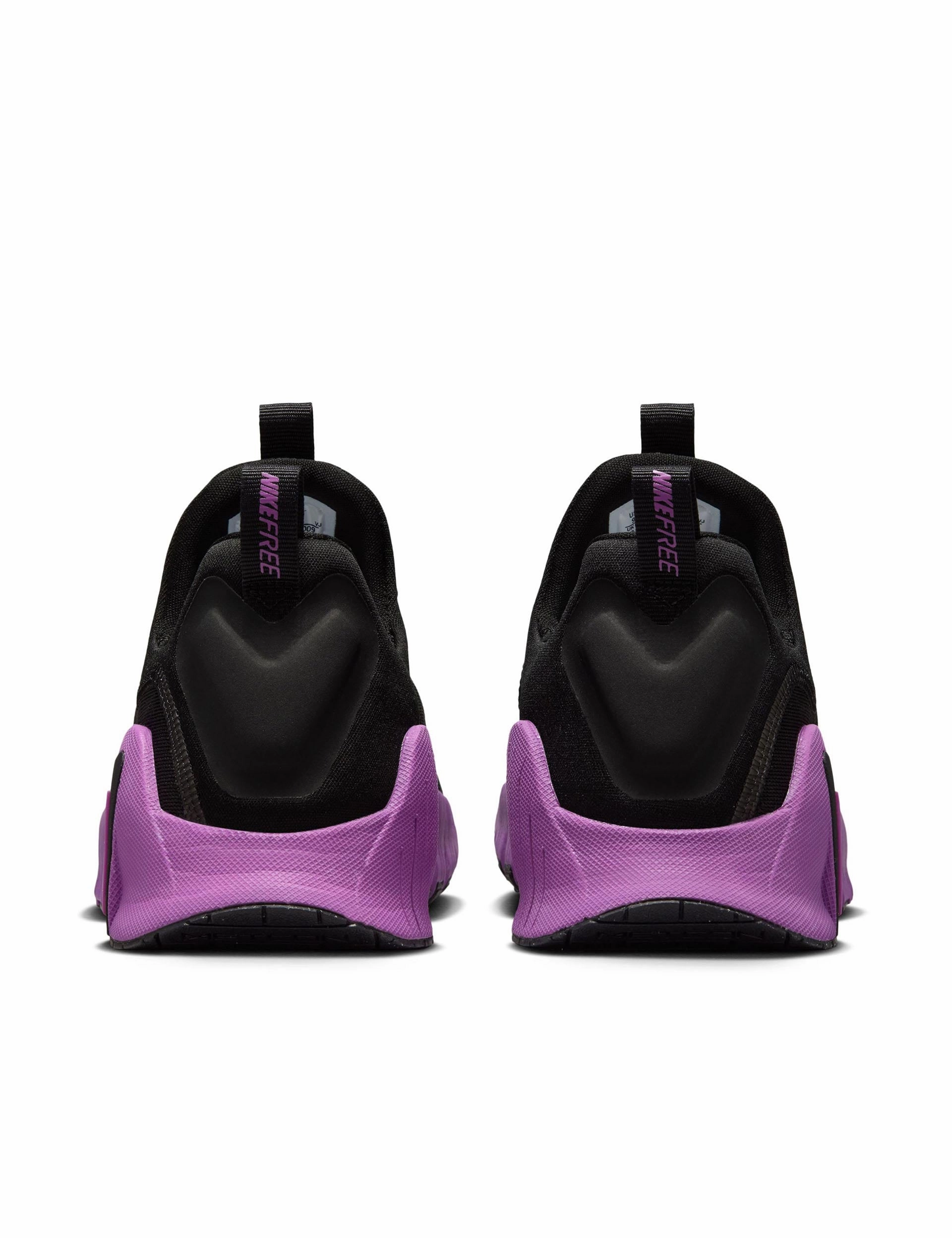 Free Metcon 6 Shoes - Black/Vivid Purple Nike women's stylish athletic footwear