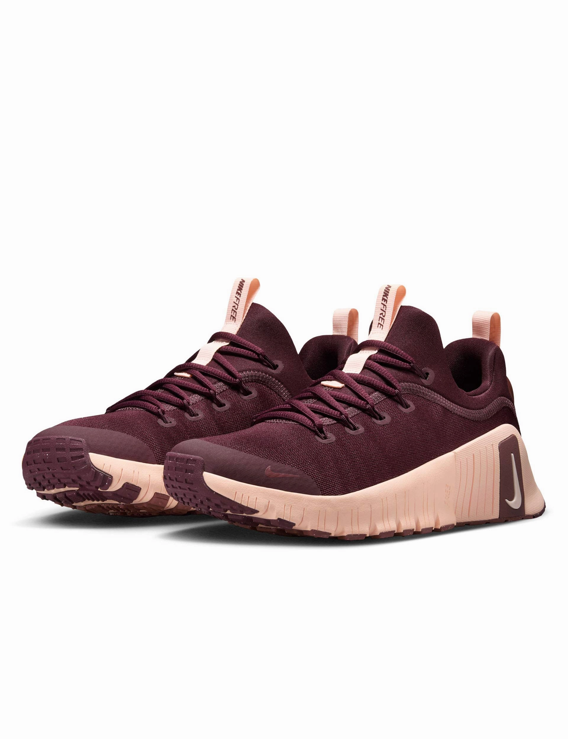 Free Metcon 6 Shoes - Burgundy Crush/Crimson Tint/Dark Pony Nike women's stylish athletic footwear