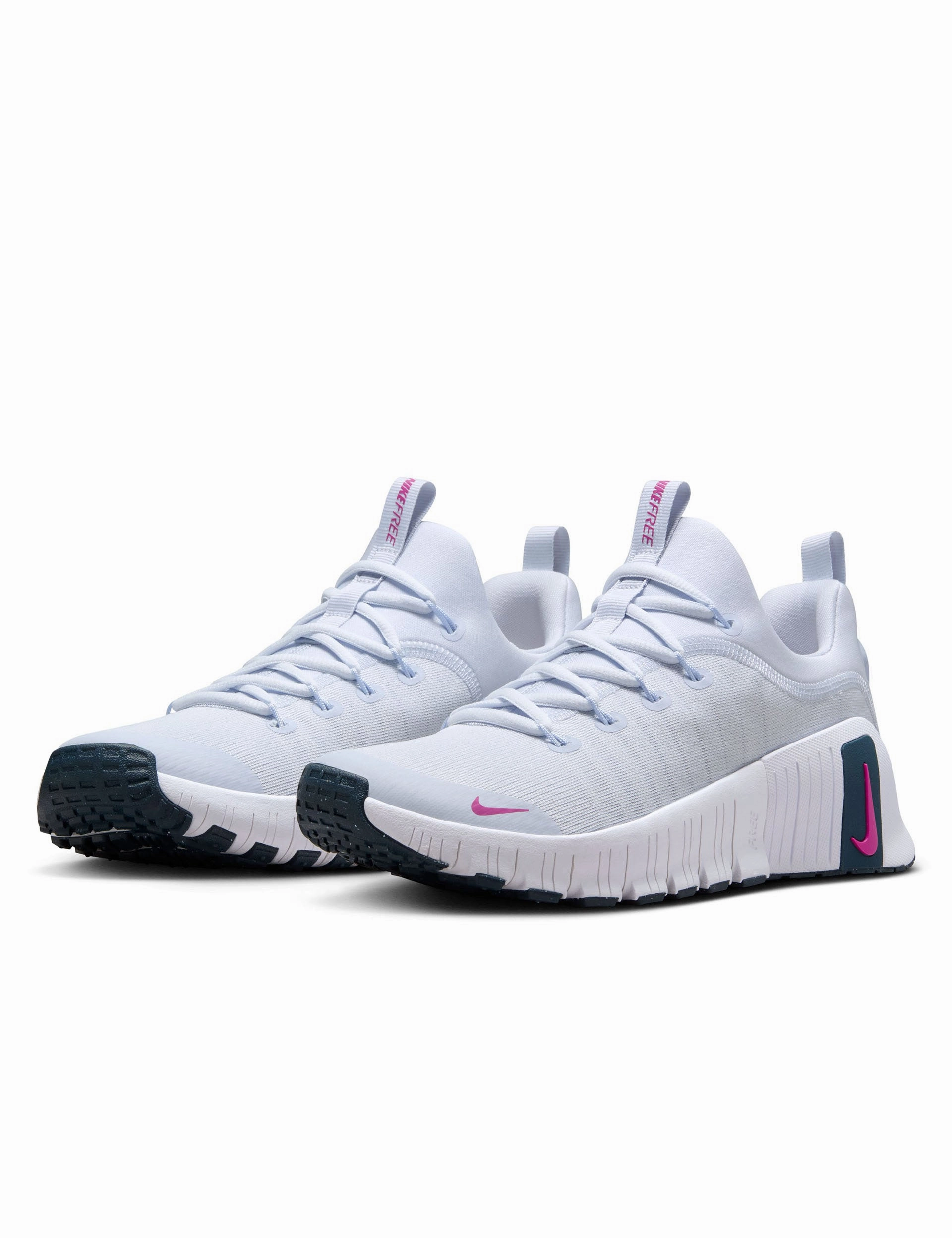 Free Metcon 6 Shoes - Football Grey/Armoury Navy/Hot Fuchsia Nike women's stylish athletic footwear