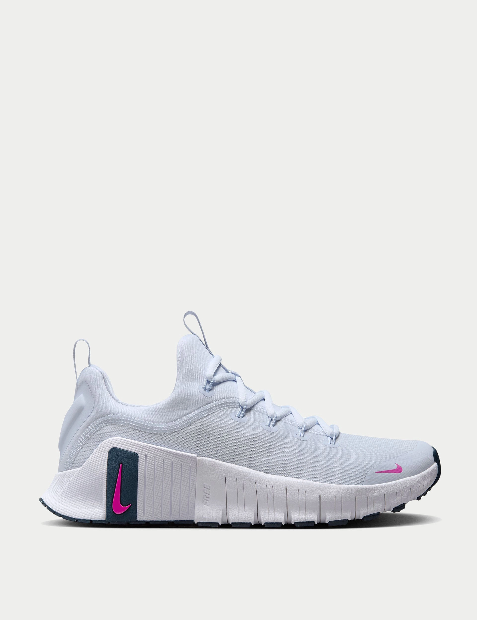 Free Metcon 6 Shoes - Football Grey/Armoury Navy/Hot Fuchsia Nike womens shoes with sleek design