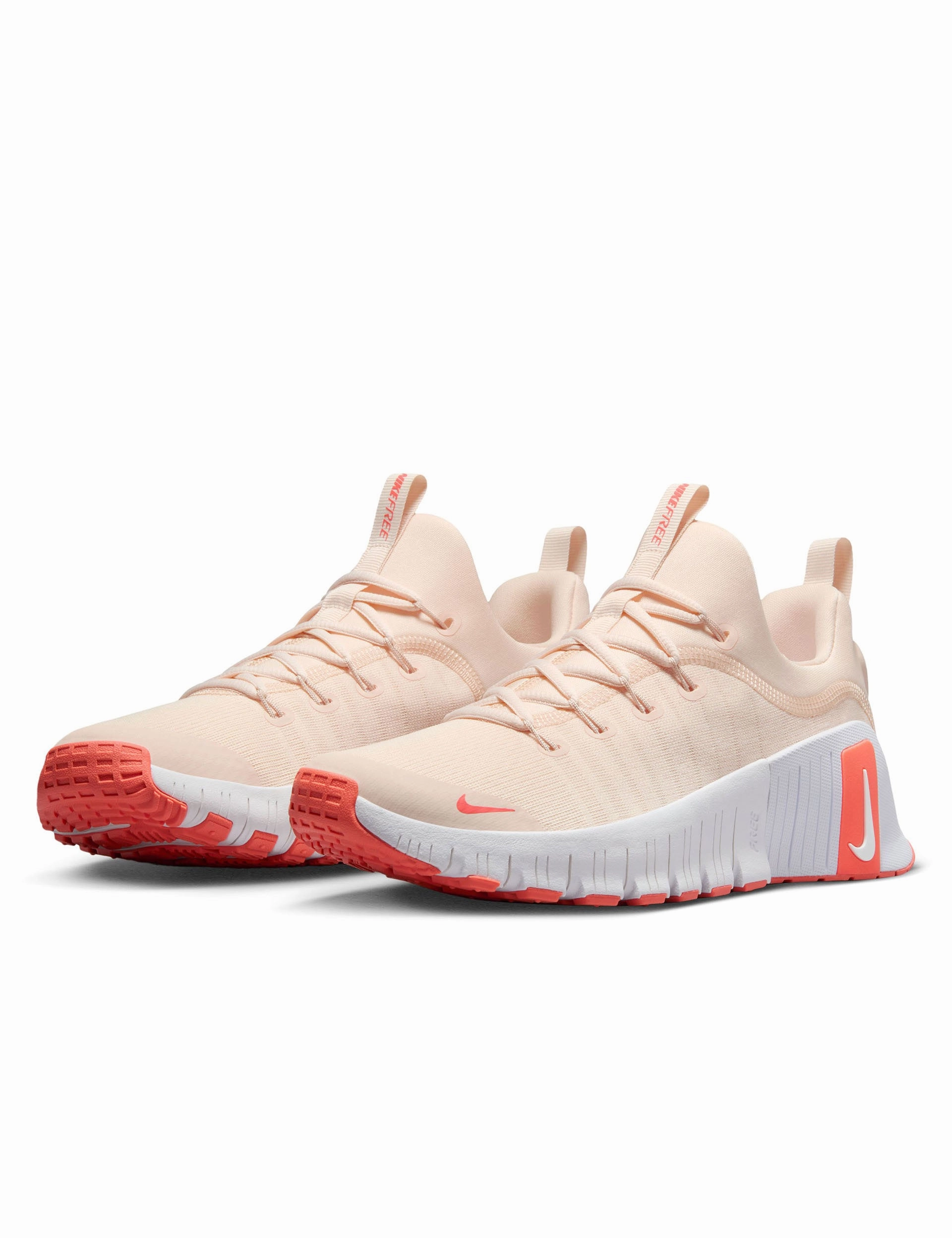 Free Metcon 6 Shoes - Guava Ice/White/Light Wild Mango Nike women's stylish athletic footwear