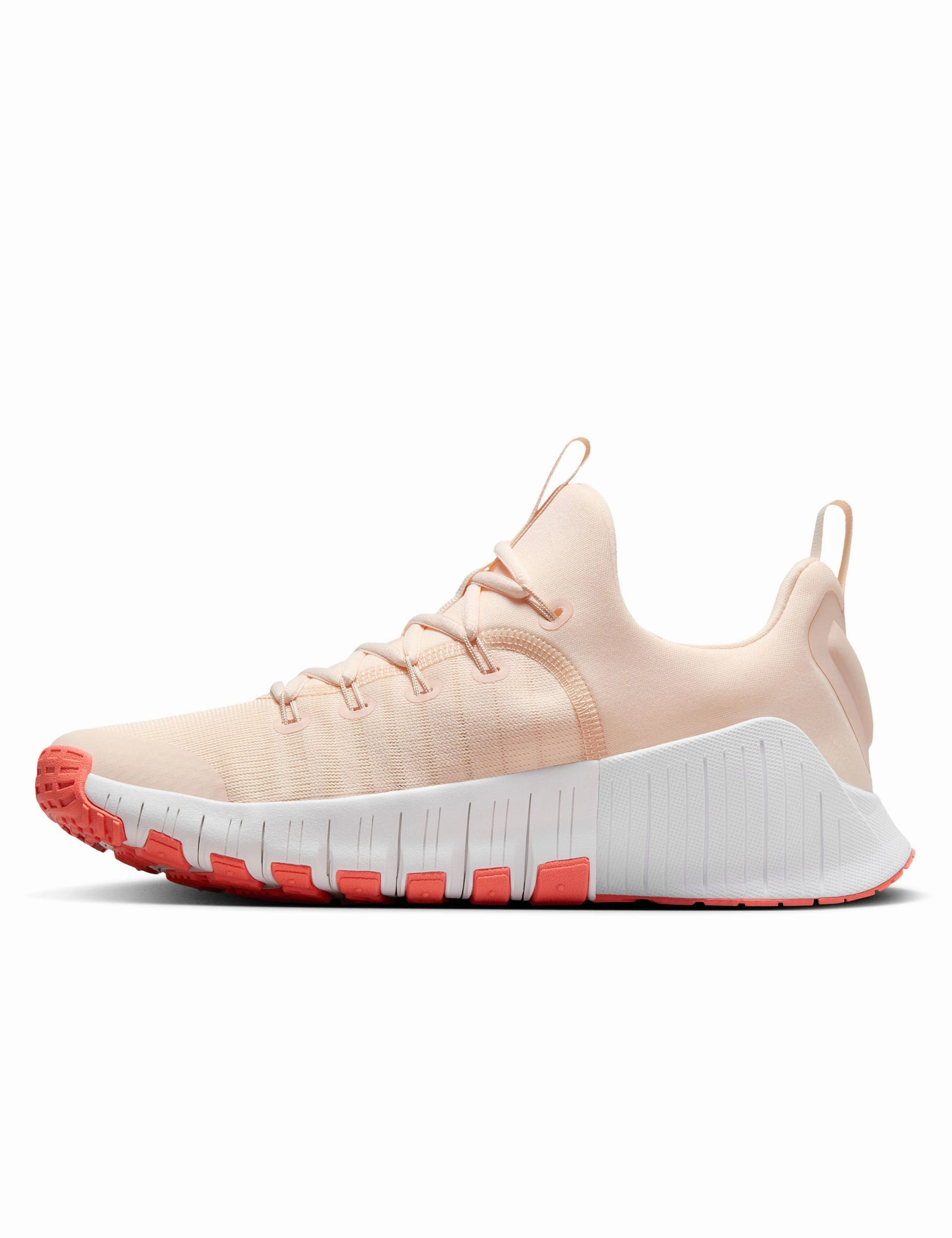 Free Metcon 6 Shoes - Guava Ice/White/Light Wild Mango Nike women's stylish athletic footwear