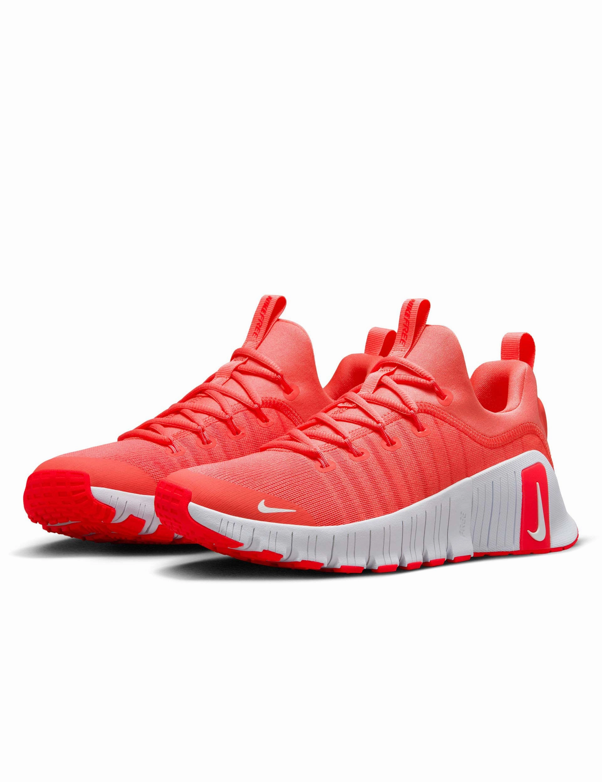 Free Metcon 6 Shoes - Magic Ember/Bright Crimson/White Nike women's stylish athletic footwear