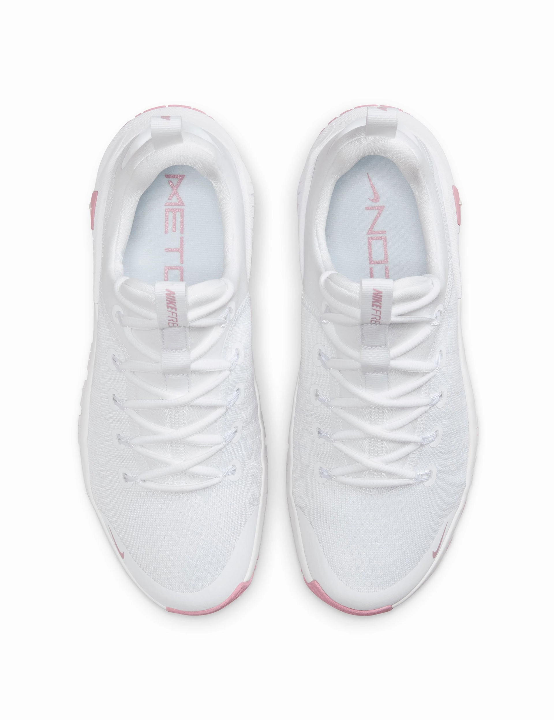 Free Metcon 6 Shoes - White/Elemental Pink Nike women's stylish athletic footwear