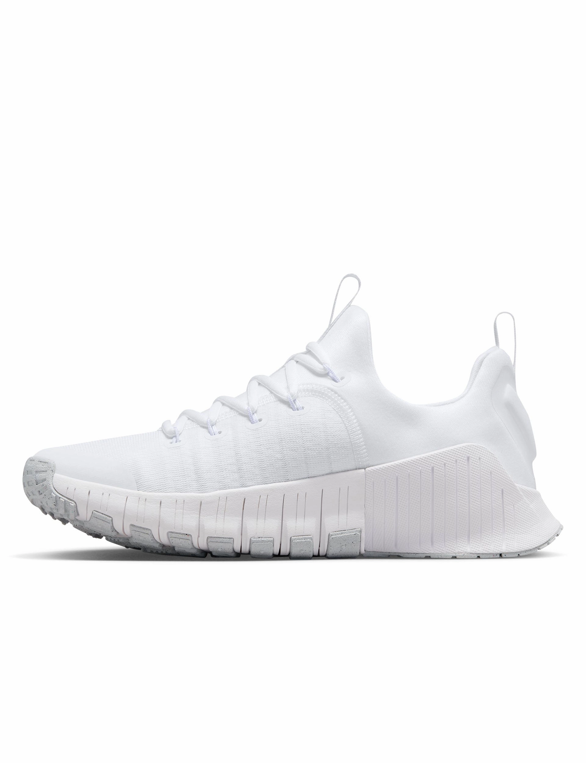 Free Metcon 6 Shoes - White/Platinum Tint Nike women's stylish athletic footwear
