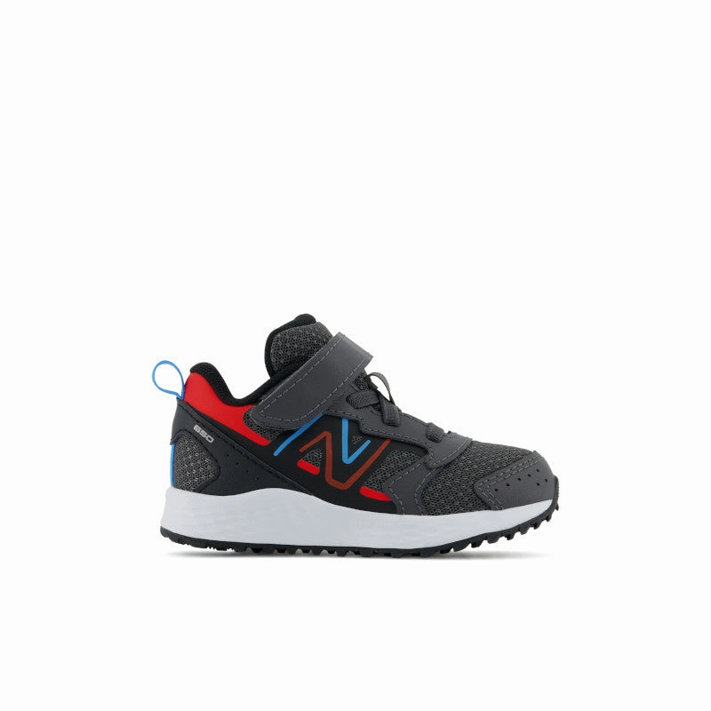 Fresh Foam 650 Bungee Lace with Top Strap - Magnet with Neo Flame and Vibrant Sky - Kids New Balance lifestyle shoes