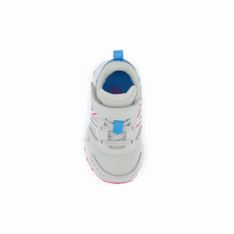 Fresh Foam 650 Bungee Lace with Top Strap - Summer Fog with Hi-Pink and Vibrant Sky - Kids New Balance lifestyle shoes