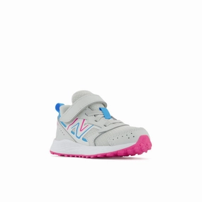 Fresh Foam 650 Bungee Lace with Top Strap - Summer Fog with Hi-Pink and Vibrant Sky - Kids New Balance casual sneakers for everyday comfort
