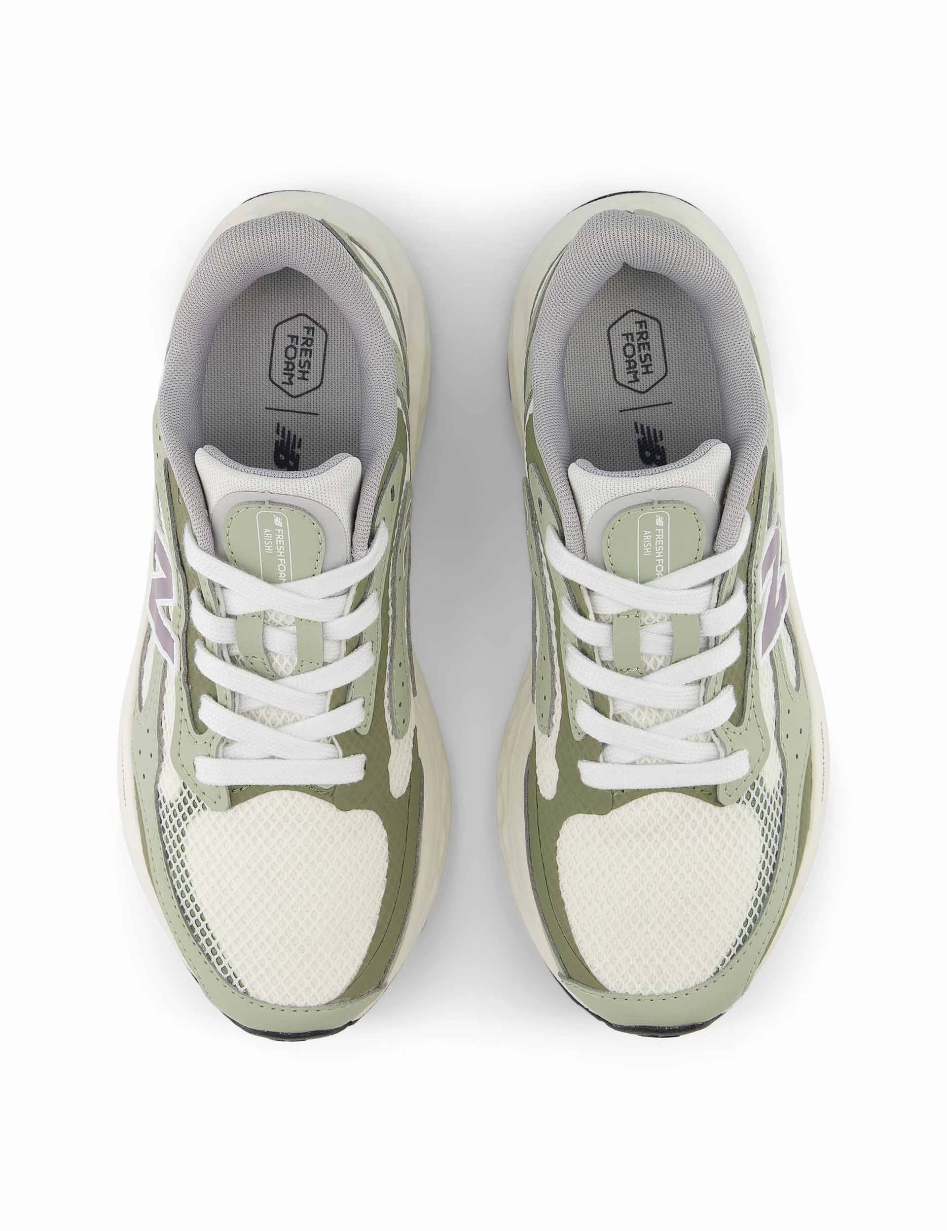 Fresh Foam Arishi v4 Tiralux Shoes - Sea Salt/Olivine/Dark Olivine New Balance women's athletic footwear