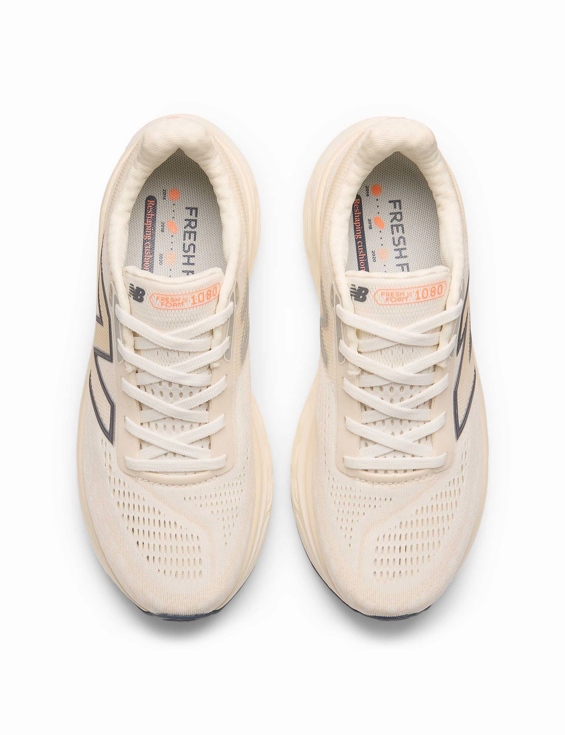 Fresh Foam X 1080 v14 Shoes - Sea Salt/Vintage Indigo/Hot Mango New Balance women's athletic footwear