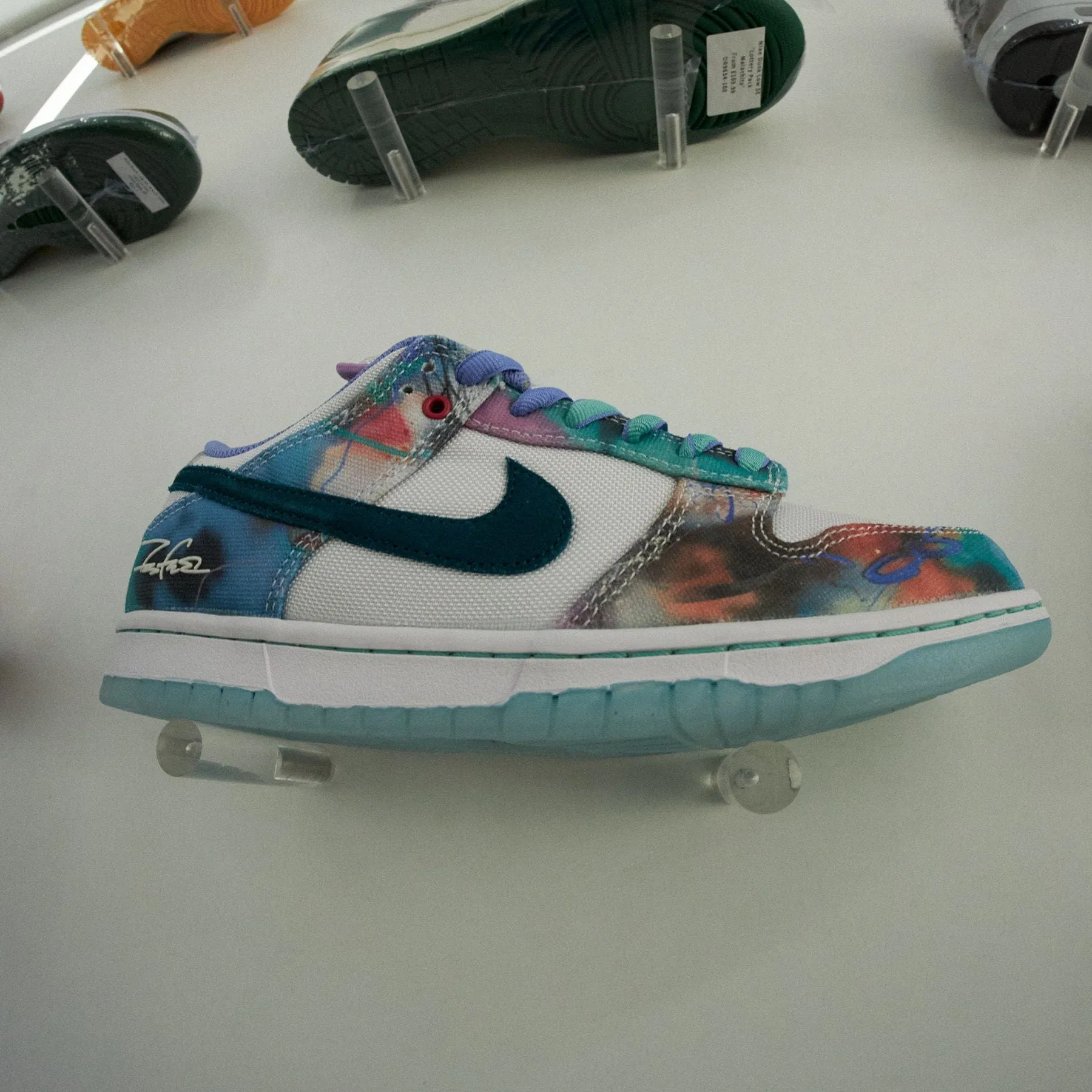 Futura Laboratories x Nike Dunk SB Low 'Bleached Aqua' Nike Dunk stylish shoes