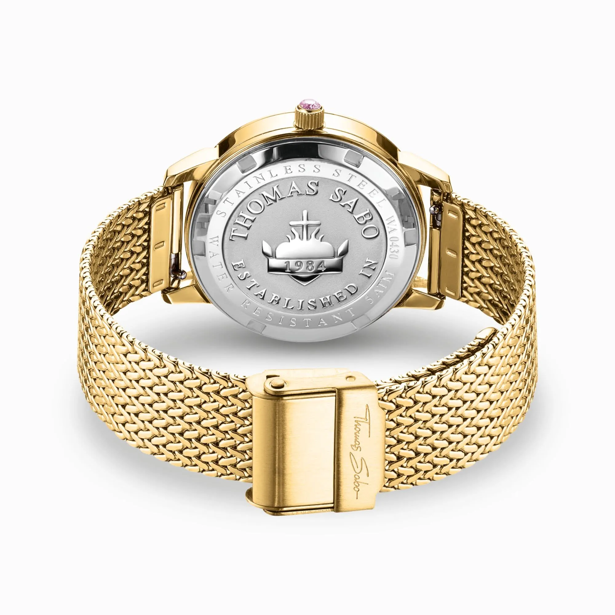 Gold-Coloured Women's Butterfly Watch WA0430-291-207