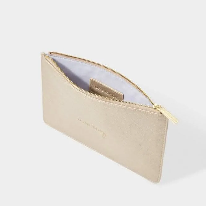 Gold Festive "So Very Merry" Perfect Pouch KLB2229 Katie Loxton Jewelry And Accessories