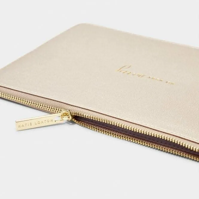 Gold Festive "So Very Merry" Perfect Pouch KLB2229 Katie Loxton Jewelry And Accessories