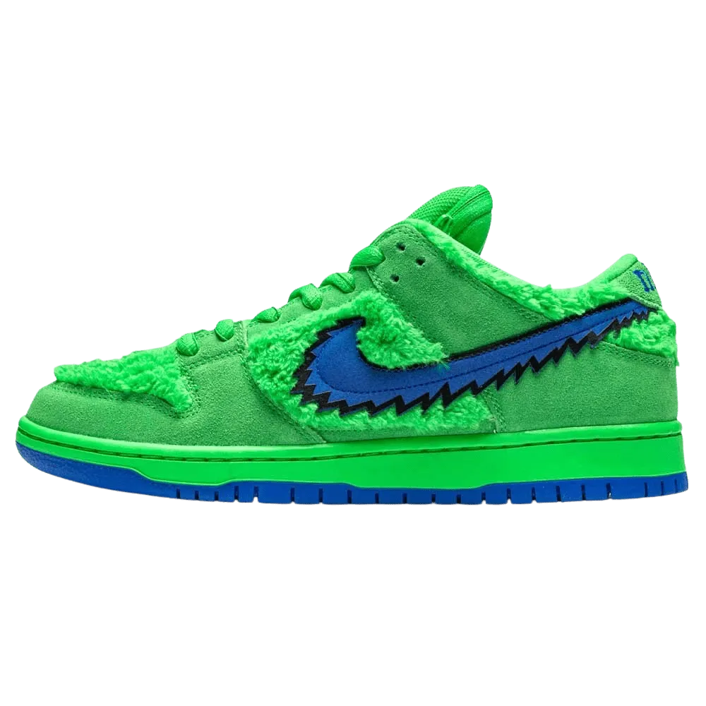 Grateful Dead x Nike Dunk Low SB 'Green Bear' Nike Dunk casual shoes with iconic low-top shape